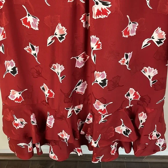 Rebecca Taylor Dress Paintbrush Floral Silk Blend Lined, Size 4 - Picture 6 of 16
